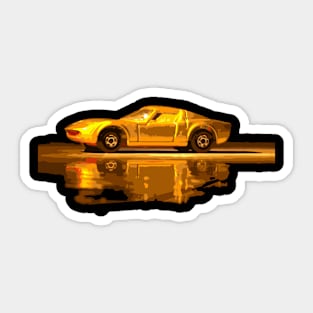 Golden car Sticker